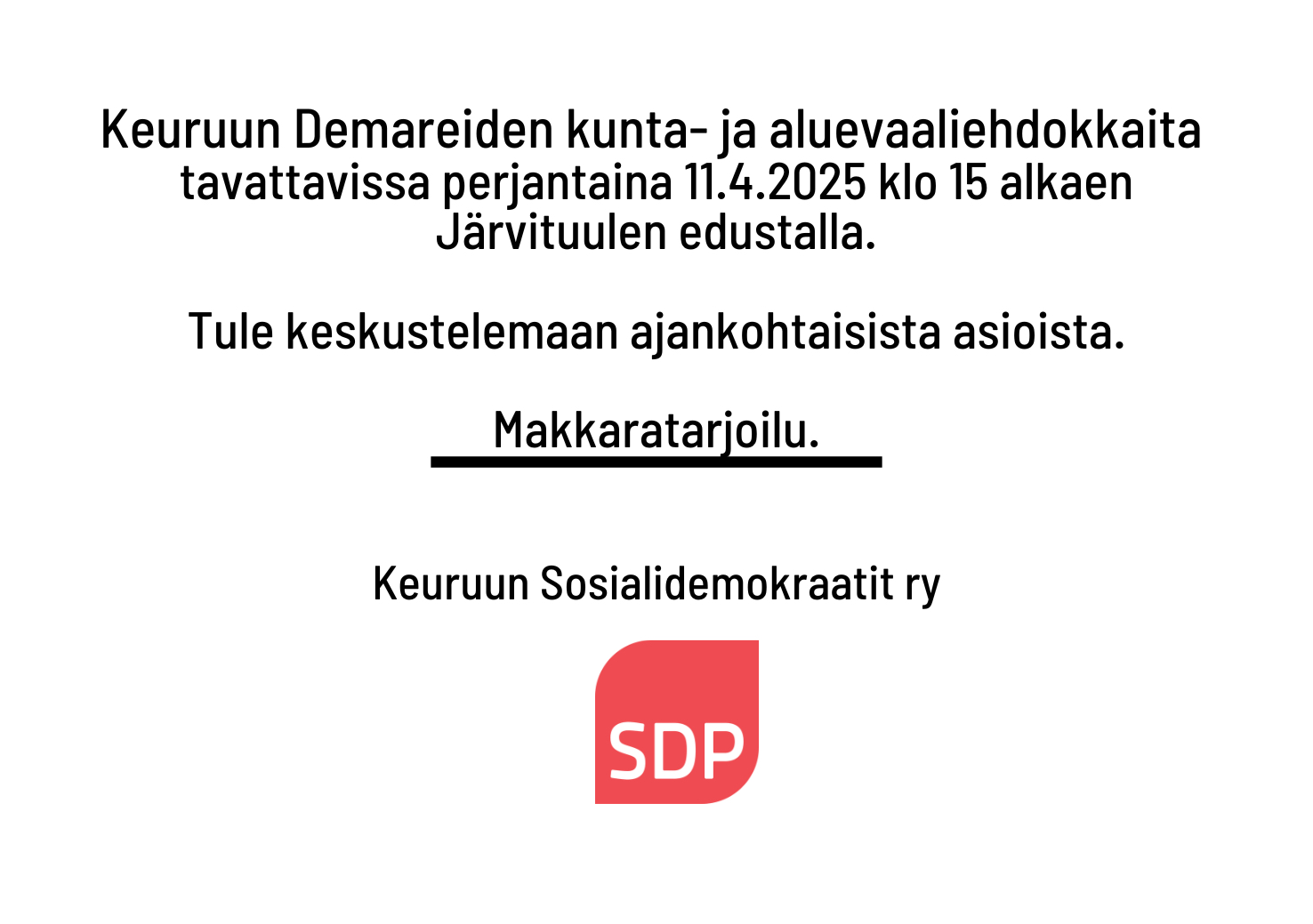 11.4 Keuruun Demarit Järvituulen edustalla klo 15->