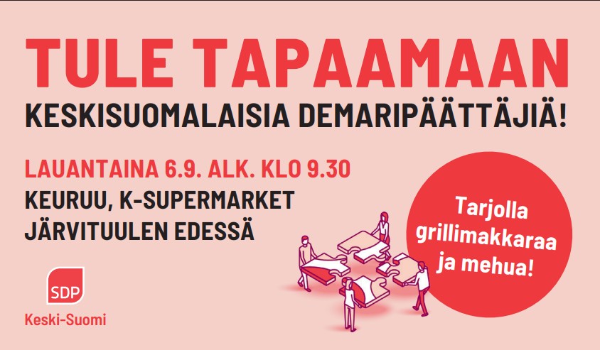 Keskisuomalaisia demarippttäjiä Keuruulla 6.9!!