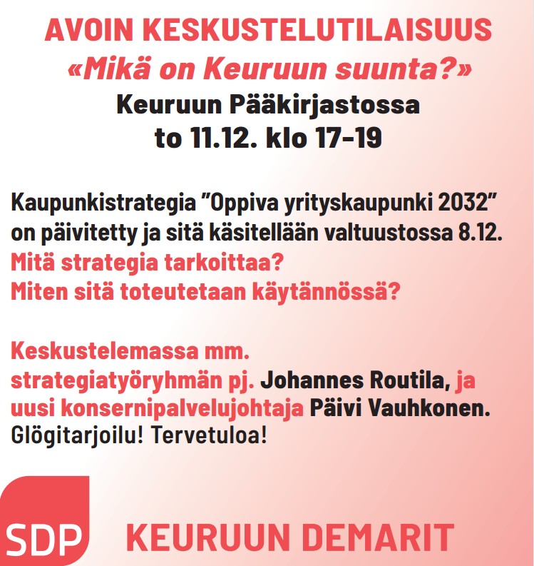Avoin keskustelutilaisuus
